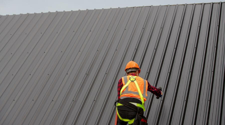 Professional metal roof installation services in New Burnside, IL